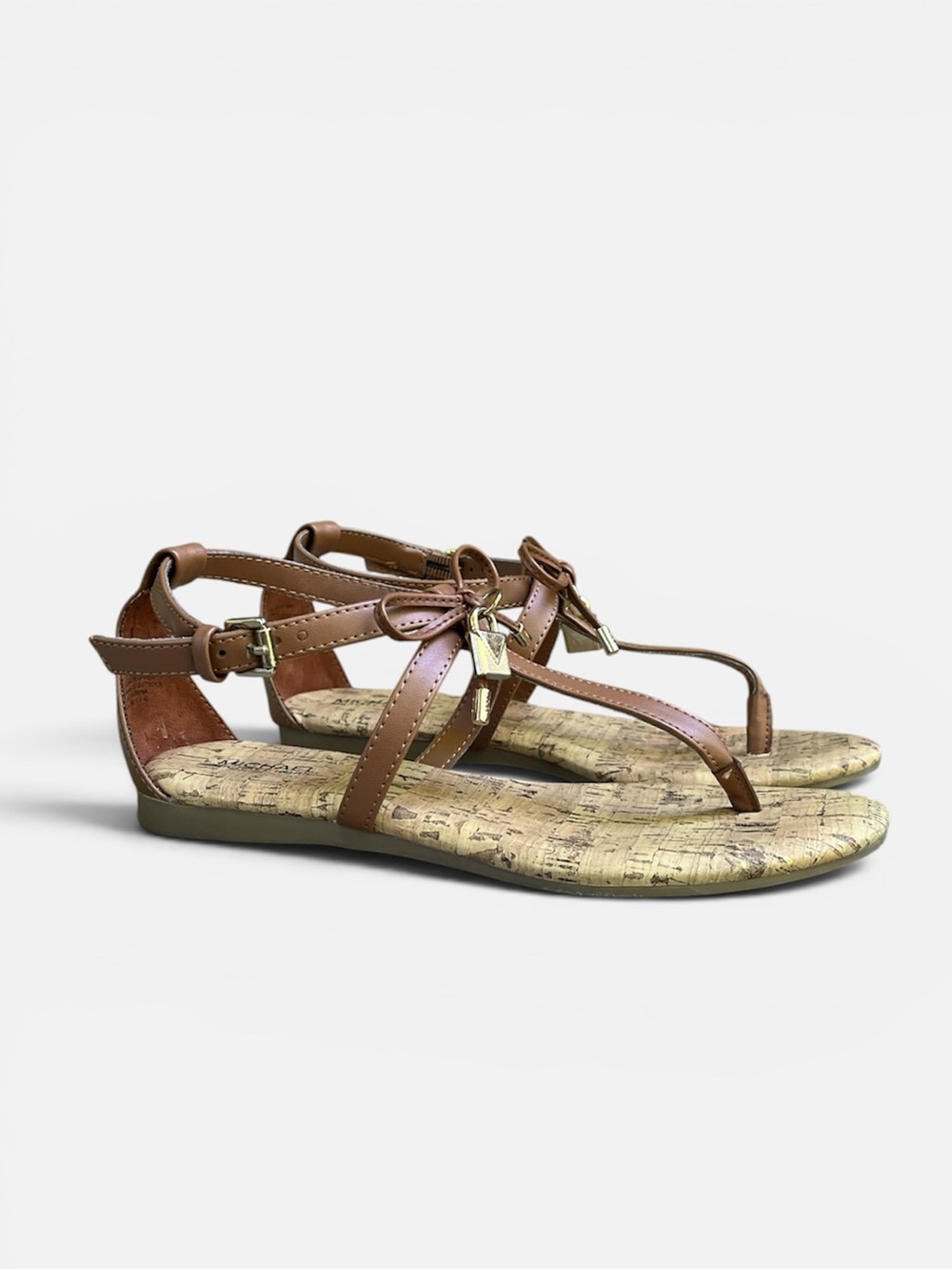 Michael Kors Demi Sash Cork Thong Sandal w/Charm Women’s Size US 5; EU 36